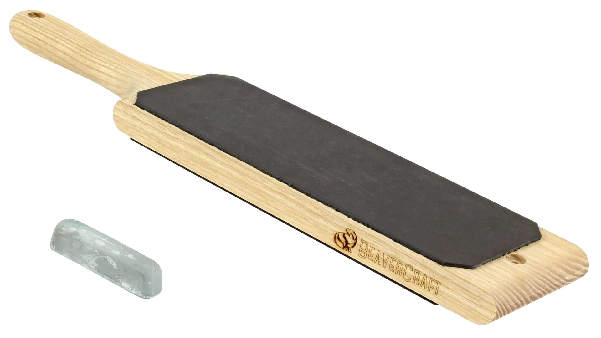 Streichriemen Leder doppelseitig mit Polierpaste BEAVERCRAFT