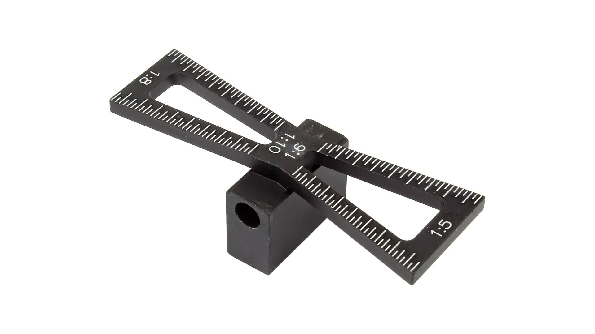 Zinkenschablone aus eloxiertem Aluminium