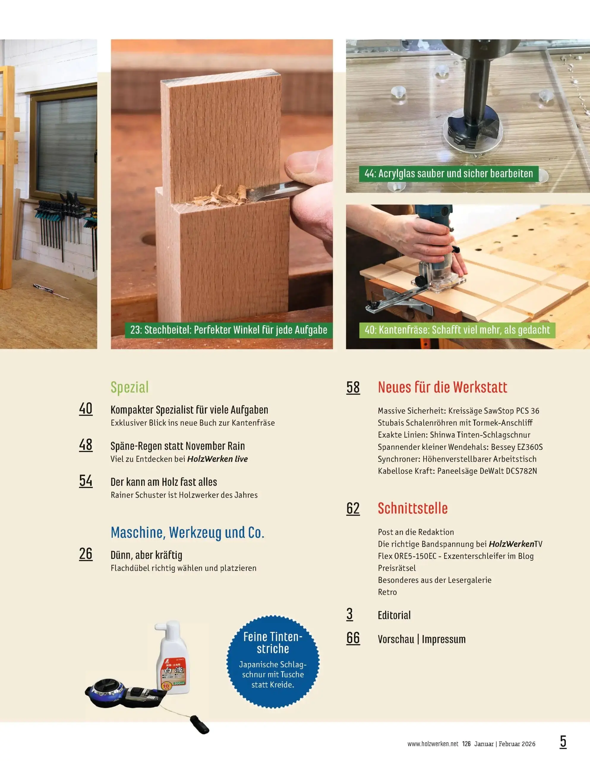 HolzWerken Ausgabe 126 Januar/Februar 2026