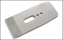 Zahneisen grob 57 mm = 2-1/4 in. Fase 38 Grad fuer VERITAS Flachwinkel-Hobel