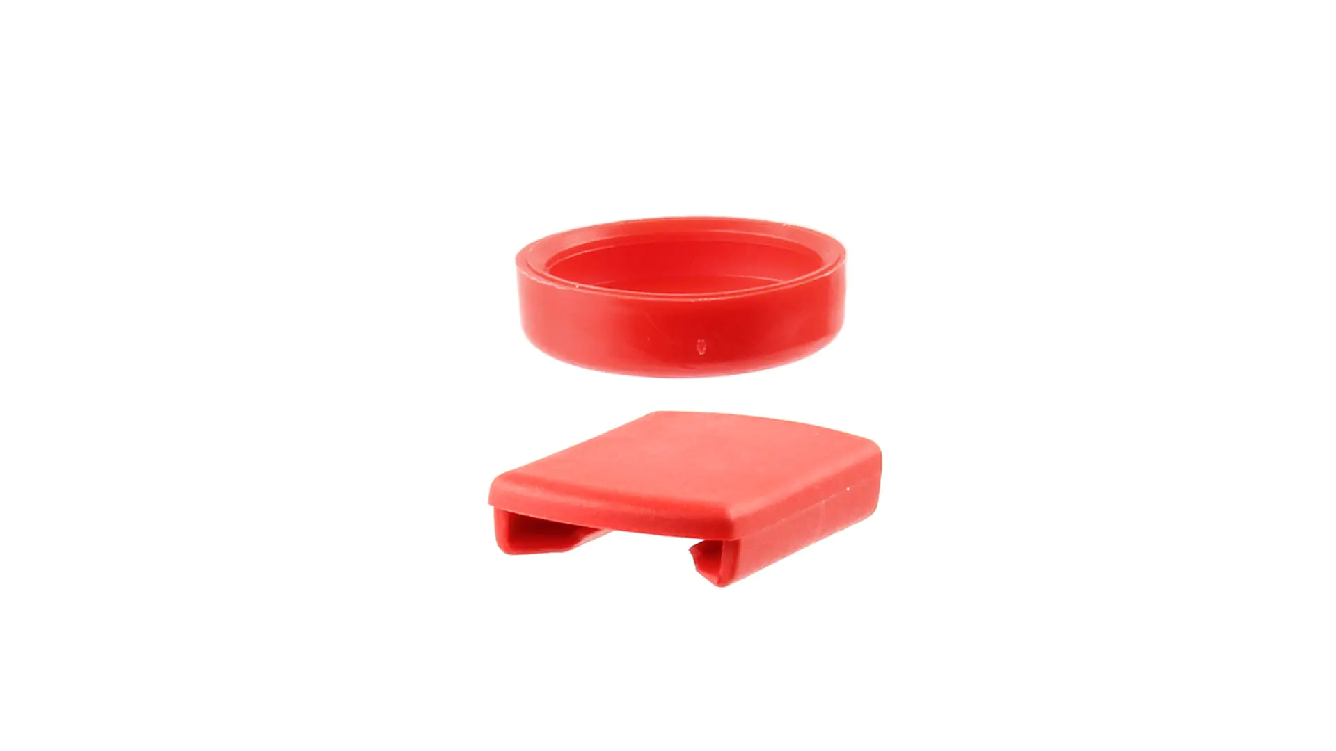Paar Schutzkappenset fuer BESSEY Temperguss-Schraubzwinge mit Druckplatten-D 25.5mm und Oberteil-D 23mm