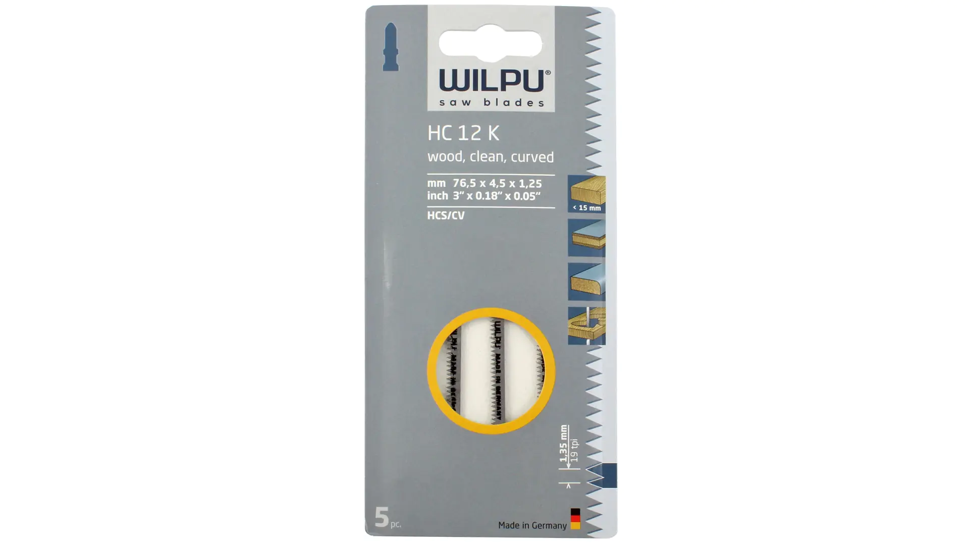WILPU Stichsägeblatt HC 12 K