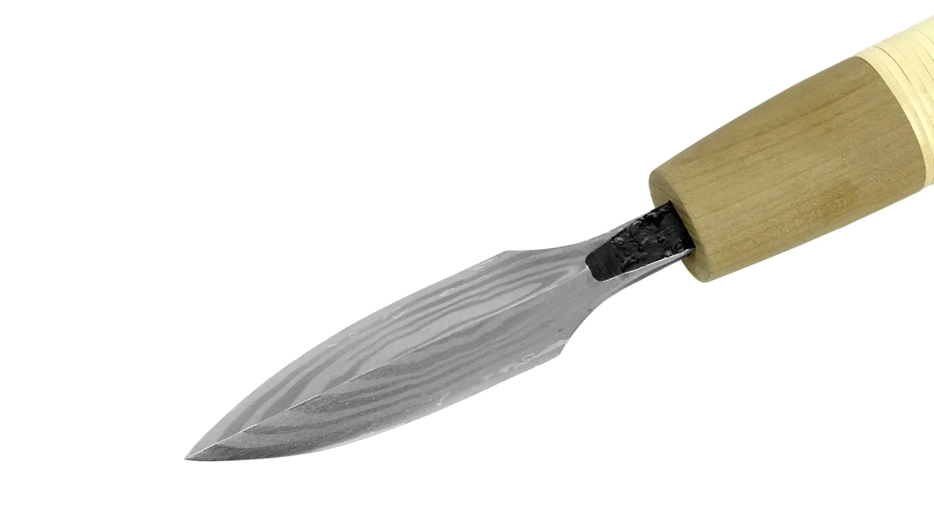 Großes Zweihand-Yarri Kanna aus Shirogami Damascus Steel