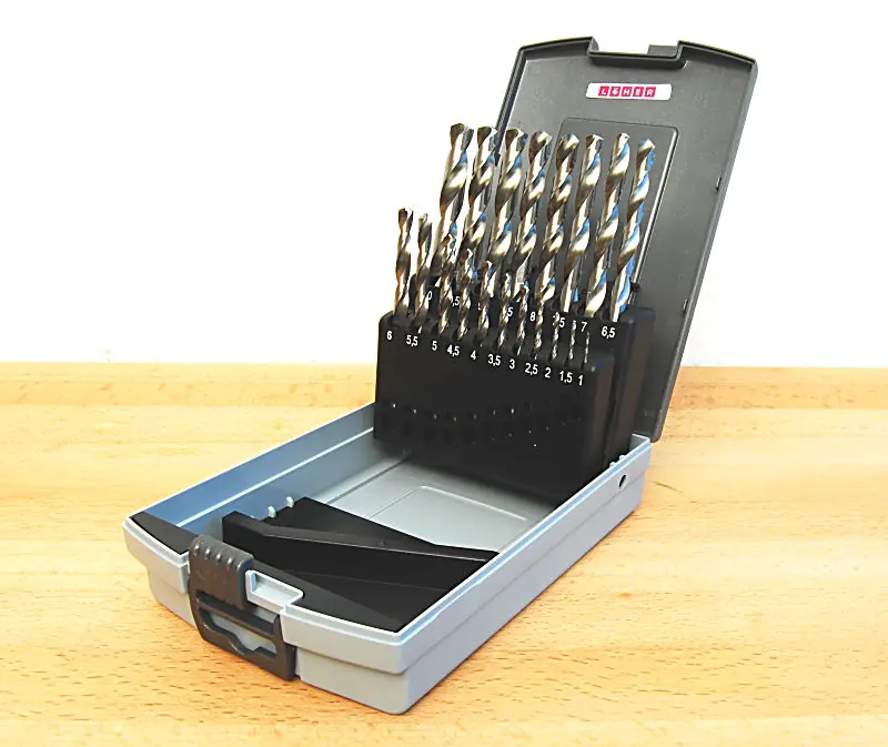 HSS Spiralbohrer-Satz 1,0 - 10,0 mm steigend um 0,5 mm (19 Stück)