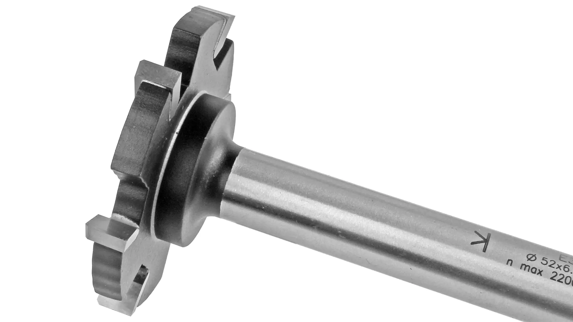 Planfraeser mit Seitenfase HM D=52mm B=6.5mm L=83mm Z=6 α=0.5x45° S=12mm KLEIN Planfraeser mit Seitenfase HM D=52mm B=6.5mm L=83mm Z=6 α=0.5x45° S=12mm KLEIN