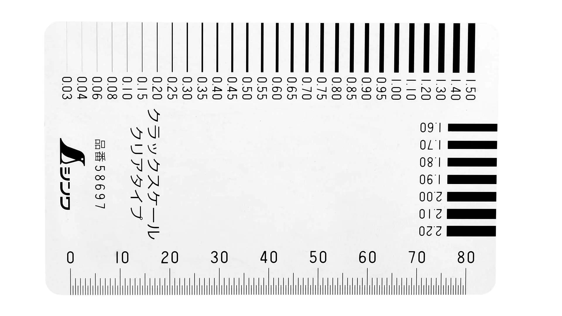 Kunststoffkärtchen zur Messung von Rissen