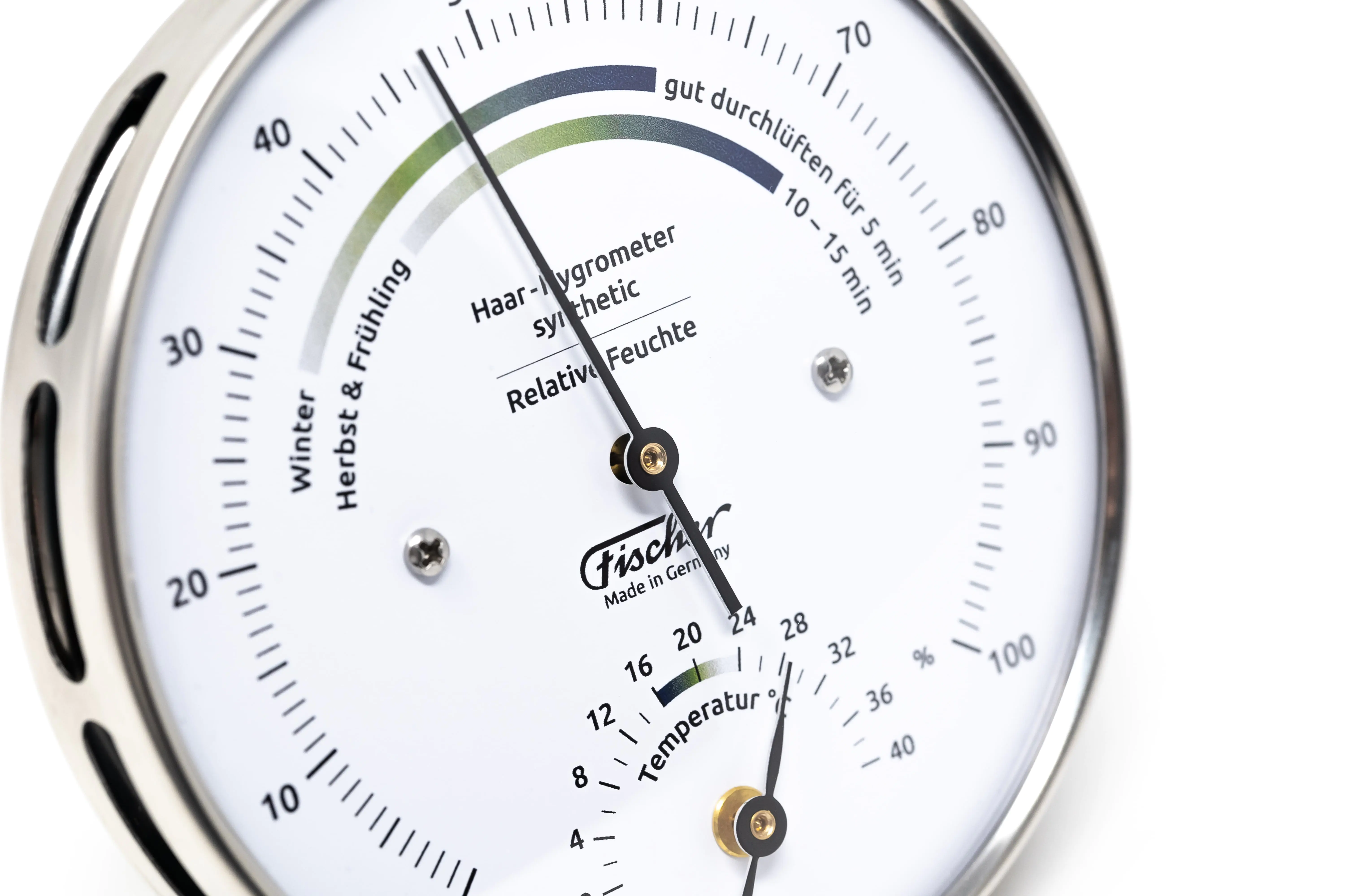 FISCHER Klimamesser für Innen - Temperatur und Feuchtigkeit