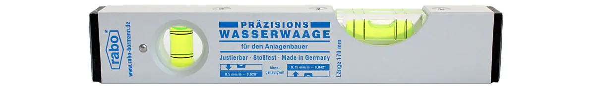 Alu-Praezisionswasserwaage 170mm RABO