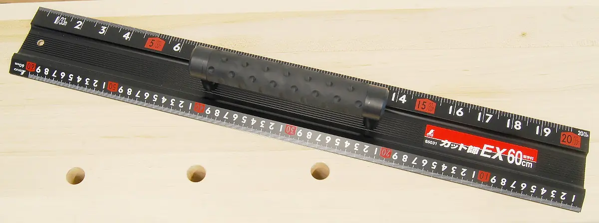 SHINWA Schneidlineal - mit Handgriff