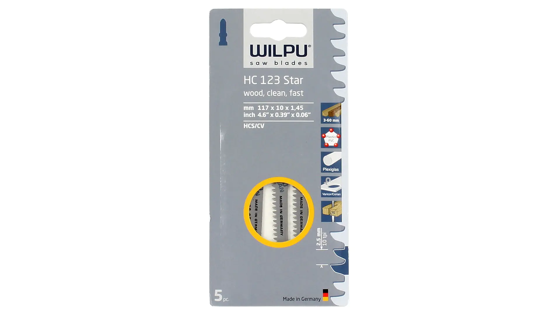 WILPU Stichsägeblatt HC 123 Star