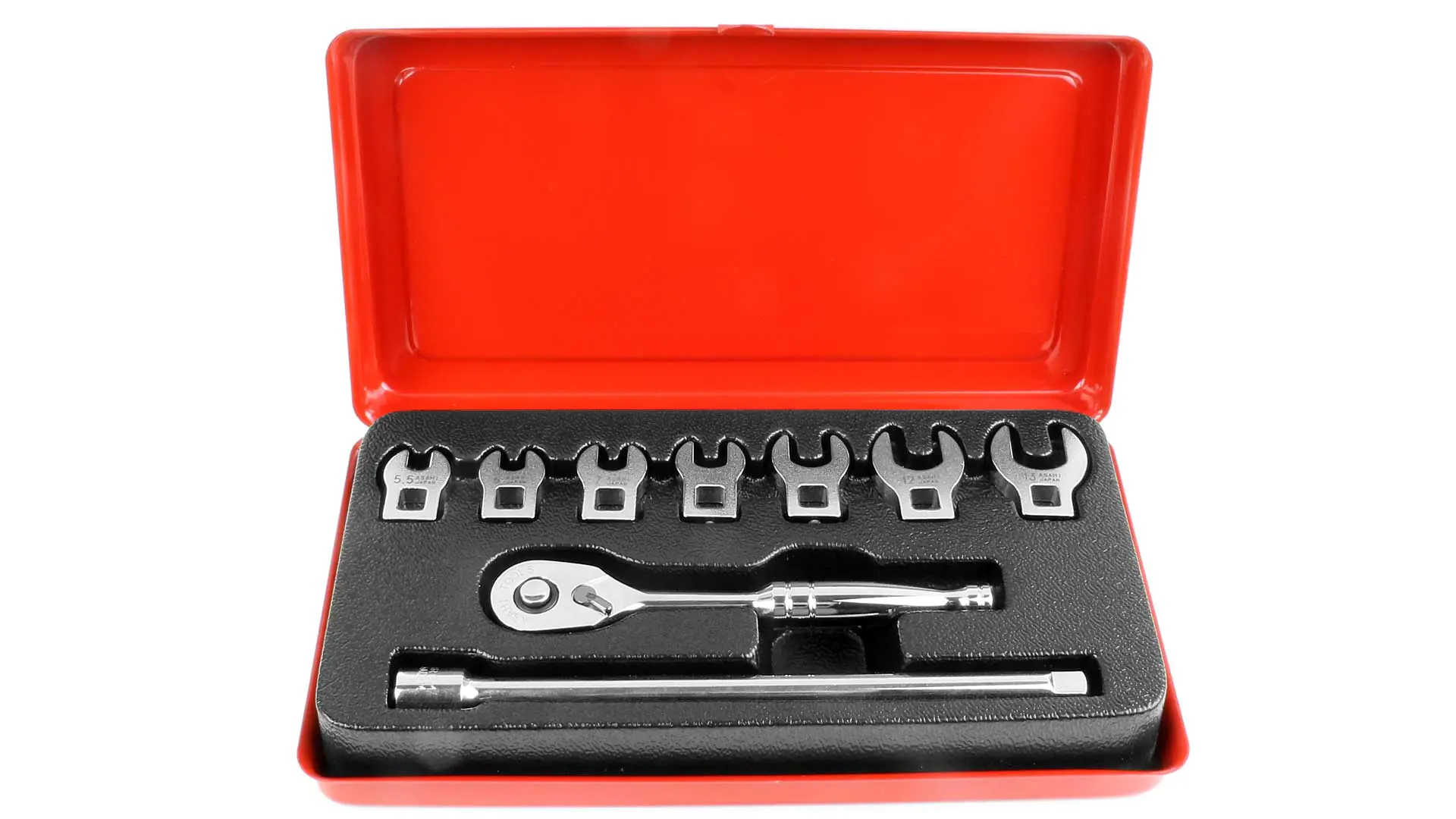 9er Set ASAHI Krähenfuss-Schraubenschlüssel mit 1/4-Zoll Antrieb