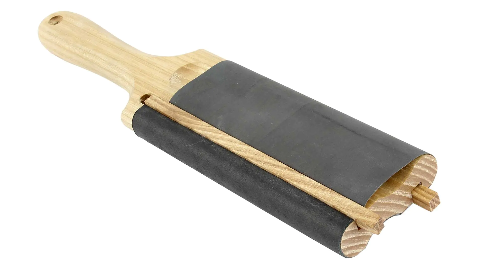 Lederstreichriemen für gebogene Klingen mit Poliermittel BEAVERCRAFT Lederstreichriemen für gebogene Klingen mit Poliermittel BEAVERCRAFT