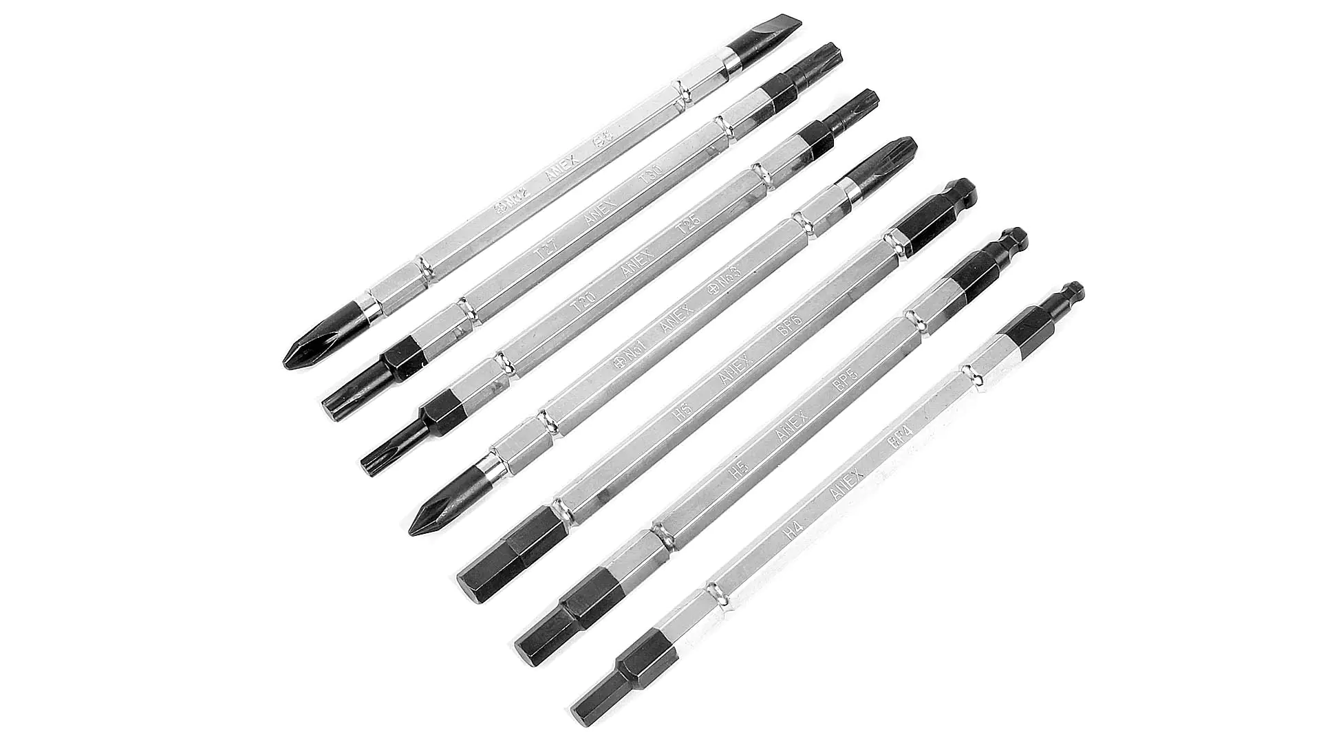Super Action Grip Schraubendreher mit 7 Doppelbits ANEX Super Action Grip Schraubendreher mit 7 Doppelbits ANEX