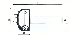 Wendeplatten-Halbhohlkehlfräser mit Anlaufring Wendeplatten-Halbhohlkehlfräser mit Anlaufring