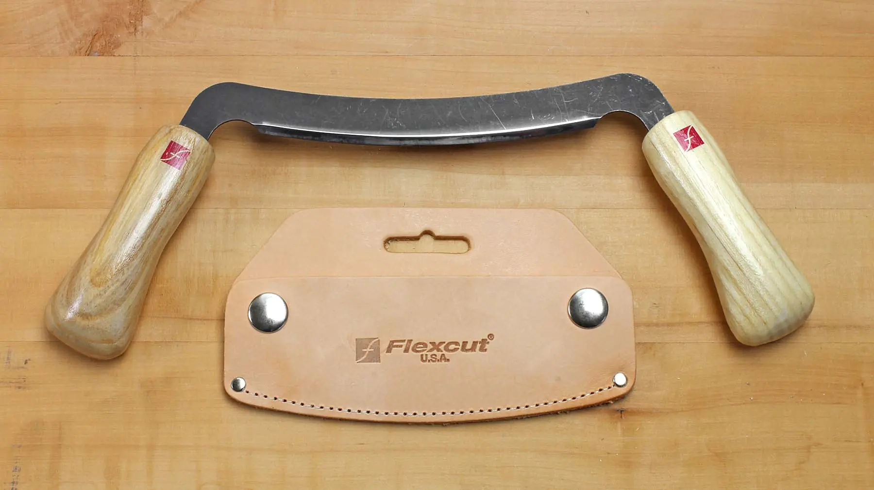 Ziehmesser groß mit Lederschutz FLEXCUT