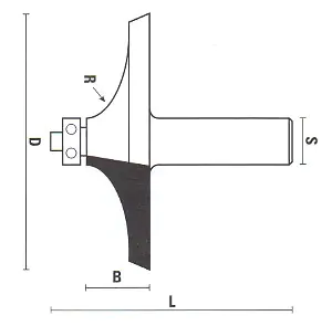 Handlauffräser mit Anlaufring - Handlaufoberseite