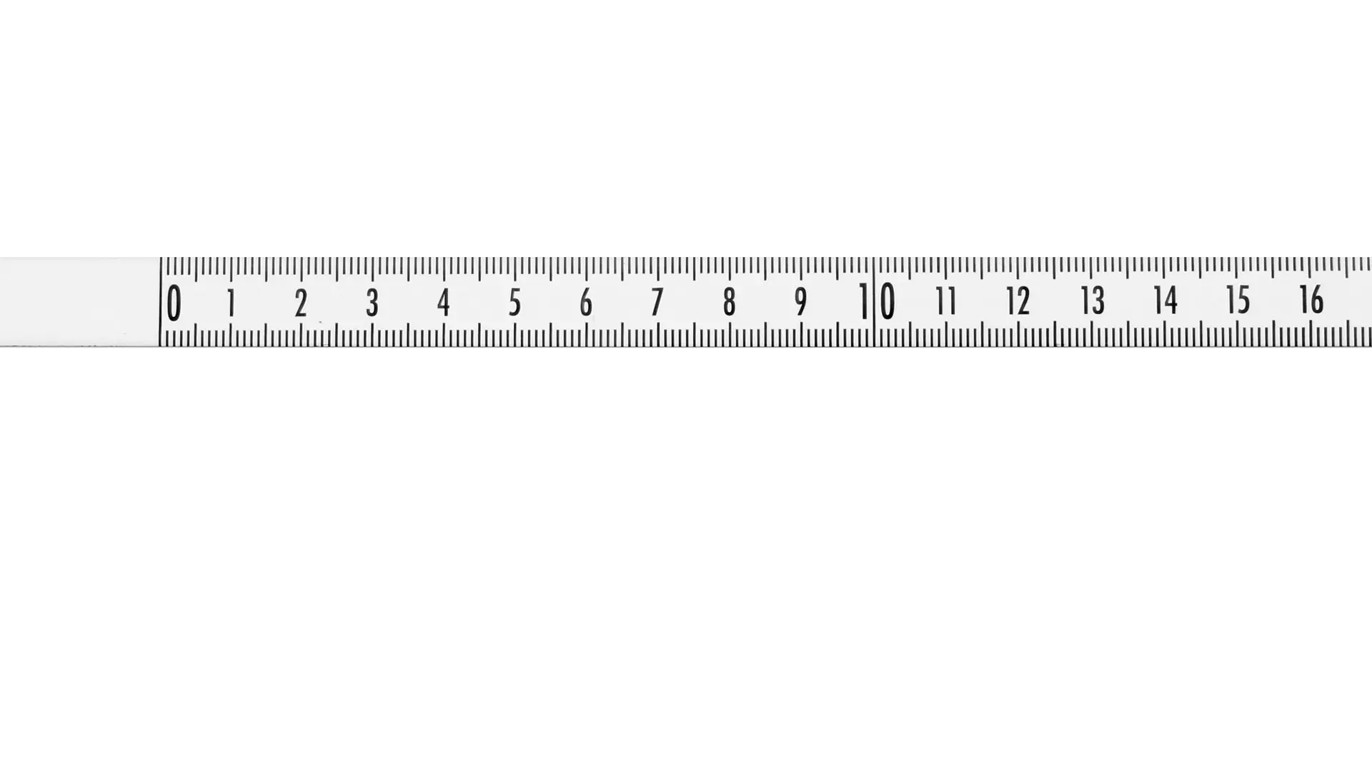 Stahlmassband 400 x 13 x 0.4 mm selbstklebend - schwarz auf weiß - Ablesung von links nach rechts Stahlmassband 400 x 13 x 0.4 mm selbstklebend - schwarz auf weiß - Ablesung von links nach rechts