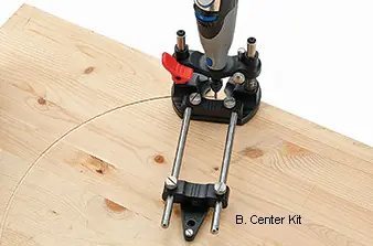 VERITAS Anschlag und Zirkelführung für Fräskorb VERITAS Anschlag und Zirkelführung für Fräskorb