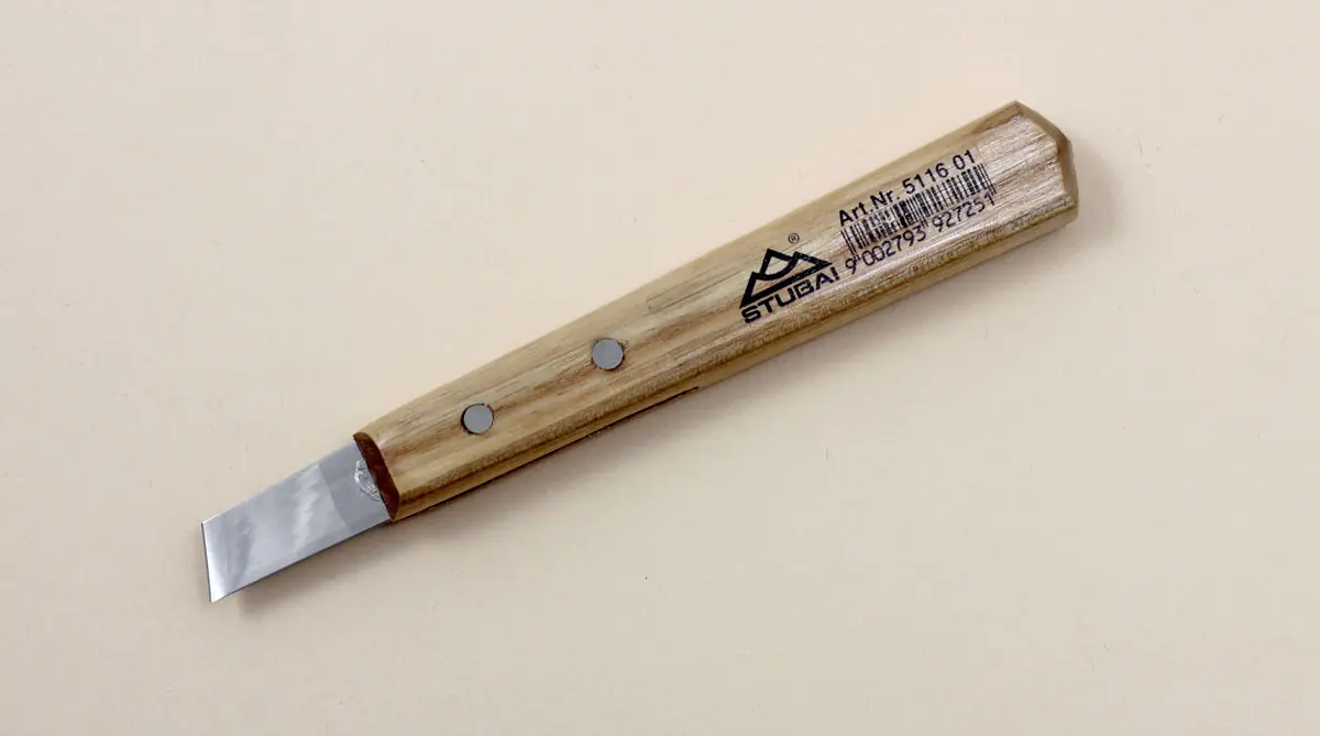 Kerbschnitzmesser Klinge gerade, Schneide schräg