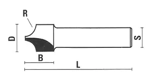 Eintauch-Viertelstabfräser mit extra schmaler Grundschneide