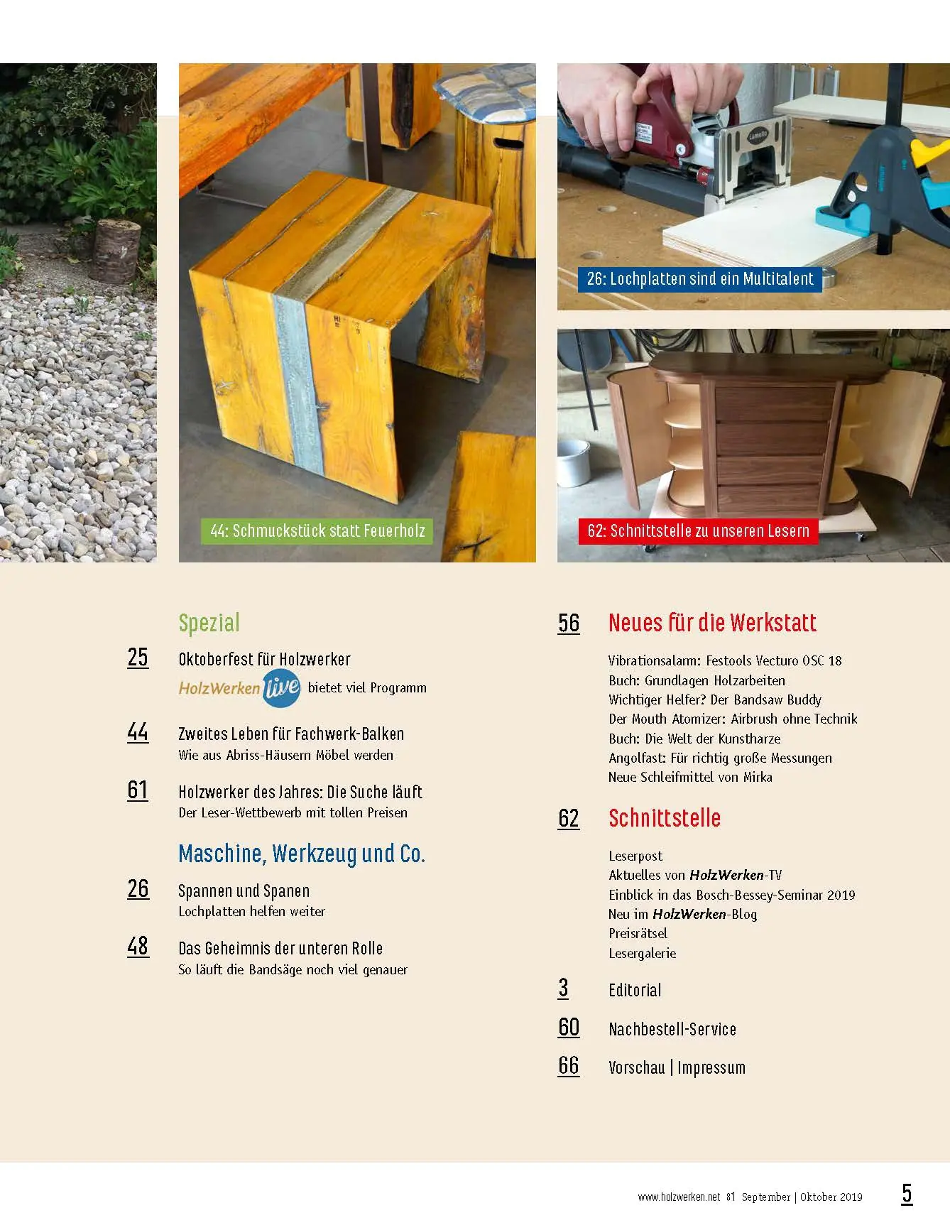 Holzwerken Ausgabe 81 September/Oktober 2019 Holzwerken Ausgabe 81 September/Oktober 2019