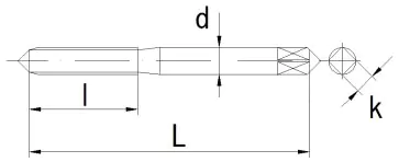 Maschinengewindebohrer UNC 1/4 x 20 DIN 371 Maschinengewindebohrer UNC 1/4 x 20 DIN 371