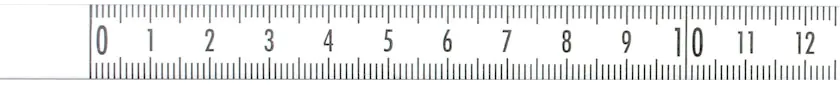 Stahlmaßband, selbstklebend, Ablesung von links nach rechts (Standard), mm-Teilung