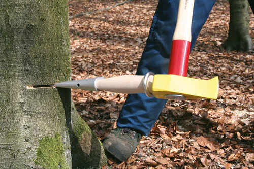 Alu-Hohlkeil geschmiedet mit Holz und Ring 920g  Laenge 360mm Schneide 70mm OCHSENKOPF Alu-Hohlkeil geschmiedet mit Holz und Ring 920g  Laenge 360mm Schneide 70mm OCHSENKOPF