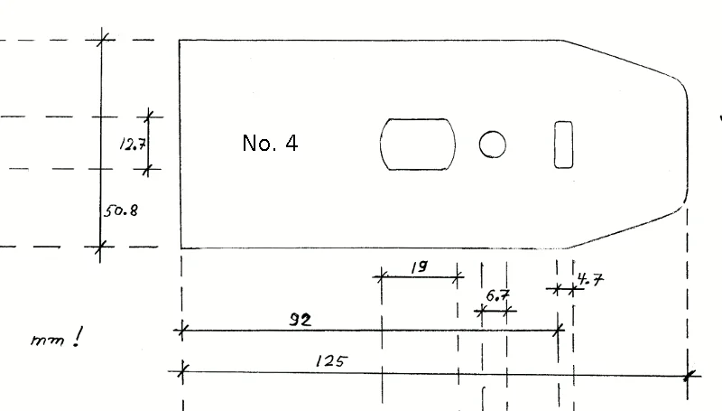 Spanbrecher für Juuma Hobel No 4, No 5 Spanbrecher für Juuma Hobel No 4, No 5