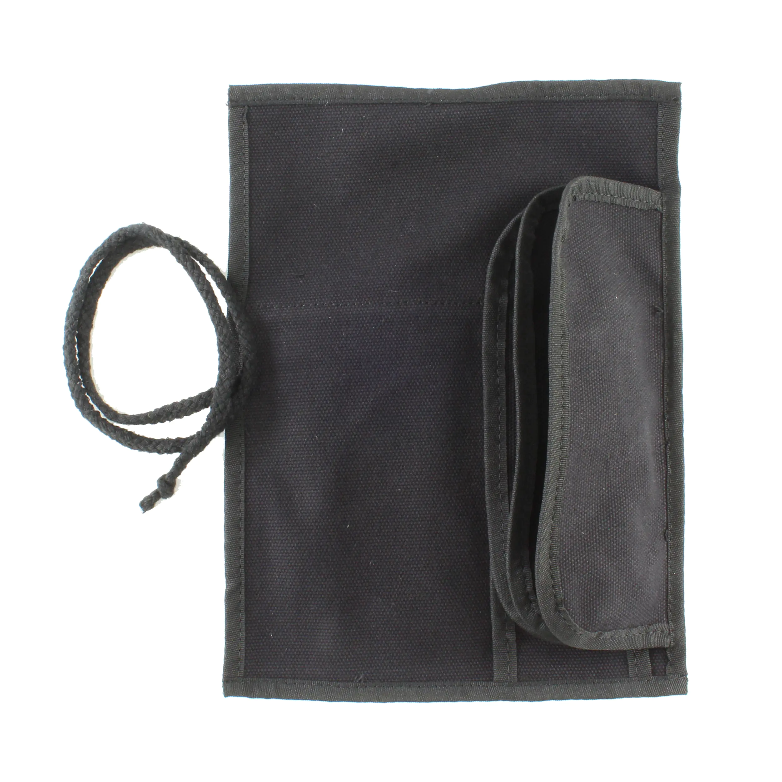 Dekorative kleine Tasche aus schwarzem Segeltuch für 3 japanische Mini-Sägen Dekorative kleine Tasche aus schwarzem Segeltuch für 3 japanische Mini-Sägen