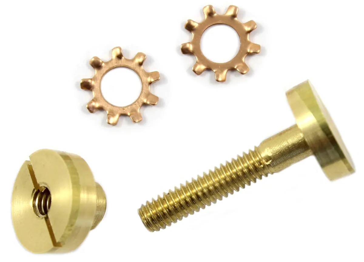 Schraubensatz mit Senkschraube und Schlitzmutter aus Messing