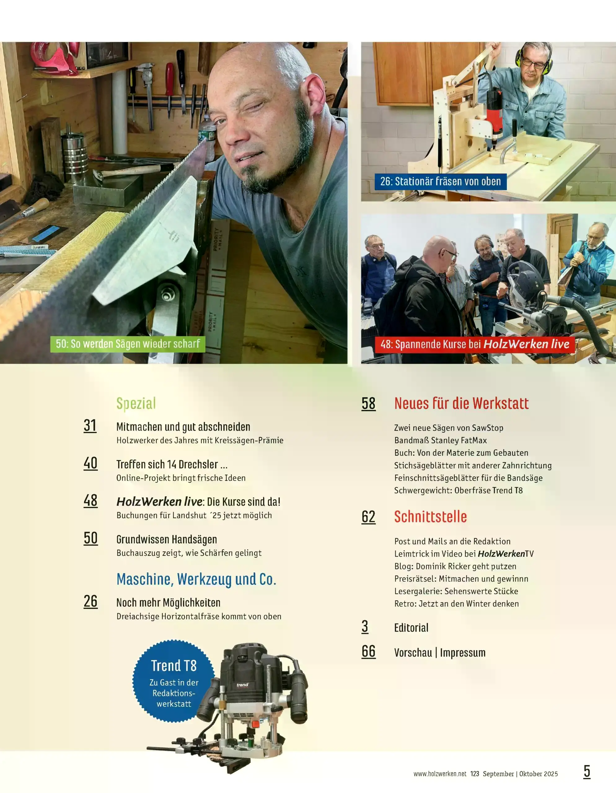 Holzwerken Ausgabe 123 September/Oktober 2025 Holzwerken Ausgabe 123 September/Oktober 2025