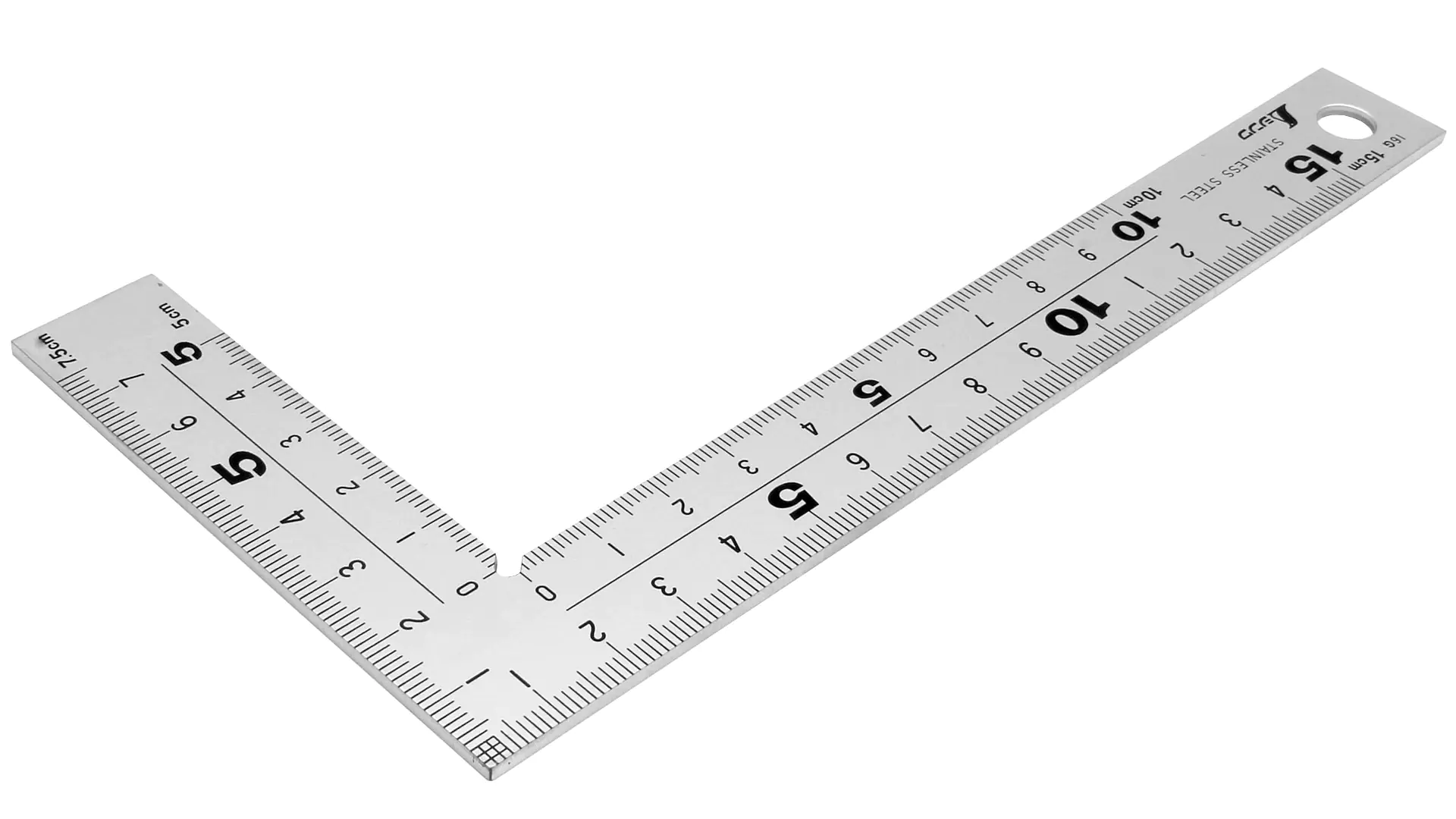 Japanischer Mini-Zimmermannswinkel mit 8 Skalen starr 15 cm SHINWA
