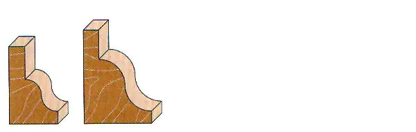 Karnies-Profilfraeser mit Anlaufring HM D=25.4mm B=16mm L=54mm R=4mm S=8mm KLEIN Karnies-Profilfraeser mit Anlaufring HM D=25.4mm B=16mm L=54mm R=4mm S=8mm KLEIN