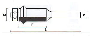 Schattenfugenfräser mit Anlaufring
