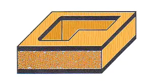 Doppelschneidiger Kopier- und Ausschnittfraeser HM D=6mm B1=18mm B2=18mm L=76mm S=8mm KLEIN Doppelschneidiger Kopier- und Ausschnittfraeser HM D=6mm B1=18mm B2=18mm L=76mm S=8mm KLEIN