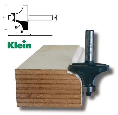 Abrundfraeser mit Anlaufring HM D=16.0mm B=8mm L=46mm R=1.6mm S=8mm KLEIN Abrundfraeser mit Anlaufring HM D=16.0mm B=8mm L=46mm R=1.6mm S=8mm KLEIN