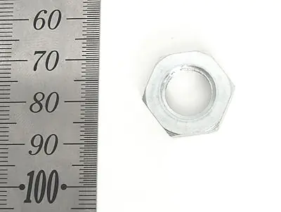 Mutter M12 H=4 zwischen Antriebsrad mit Gummiring und Abziehscheibe pos. 51 fuer Tormek 2006 und T7