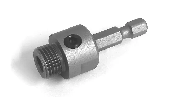 Sechskant-Aufnahme 6.35 mm für DL Hartmetall-Lochsägen mit Schraubschaft Sechskant-Aufnahme 6.35 mm für DL Hartmetall-Lochsägen mit Schraubschaft