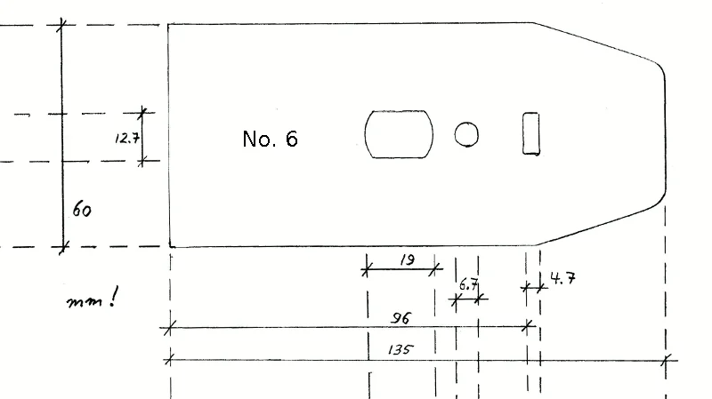 Spanbrecher für Juuma Hobel No 6, No 7 Spanbrecher für Juuma Hobel No 6, No 7