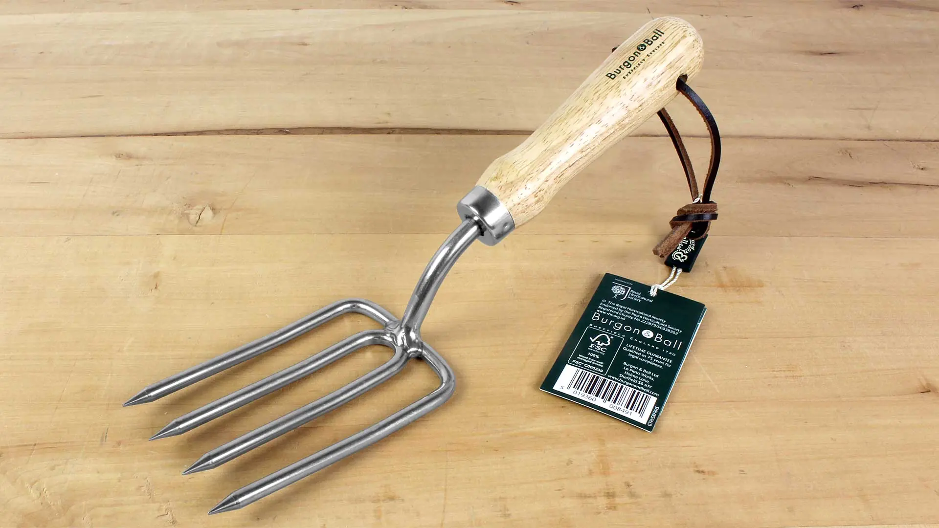 Unkrautgabel mit runden Zinken - mit Holzgriff Unkrautgabel mit runden Zinken - mit Holzgriff
