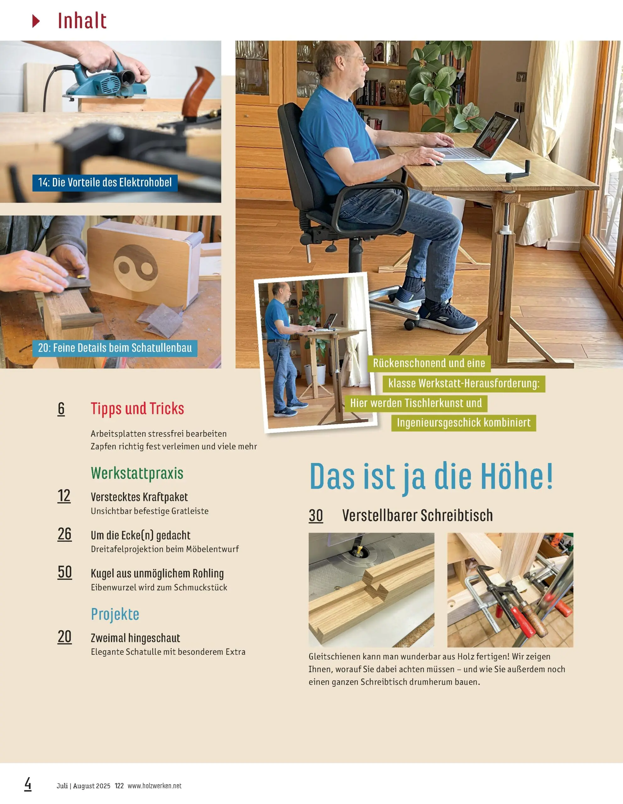 Holzwerken Ausgabe 122 Juli/August 2025 Holzwerken Ausgabe 122 Juli/August 2025