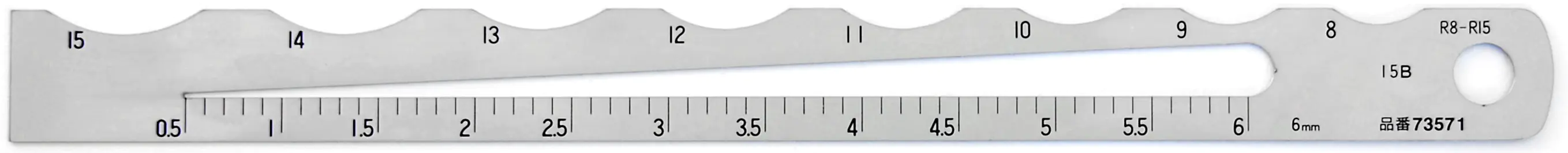 Durchmesserprueflehre 0.5-6.0mm und Radiusprueflehre 8.0-15.0mm SHINWA Durchmesserprueflehre 0.5-6.0mm und Radiusprueflehre 8.0-15.0mm SHINWA