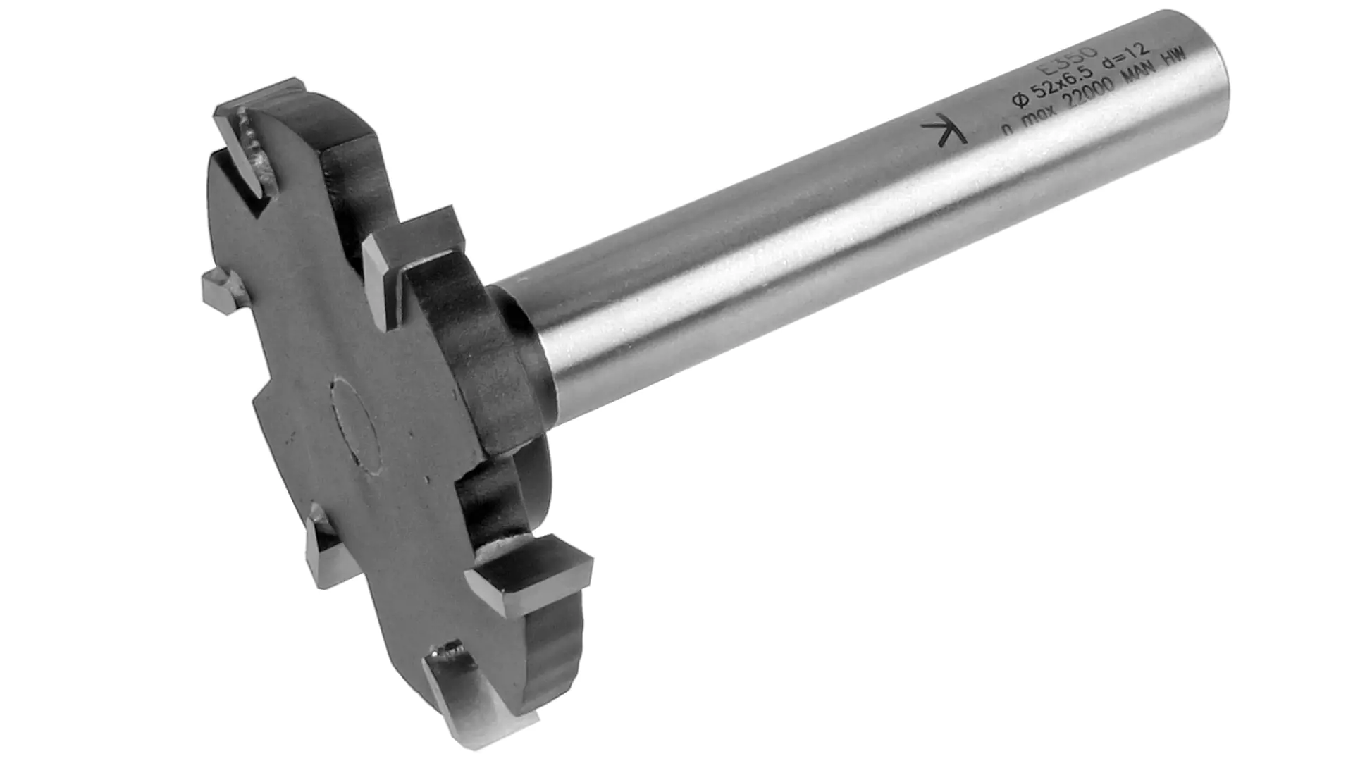 Planfraeser mit Seitenfase HM D=52mm B=6.5mm L=83mm Z=6 α=0.5x45° S=12mm KLEIN Planfraeser mit Seitenfase HM D=52mm B=6.5mm L=83mm Z=6 α=0.5x45° S=12mm KLEIN