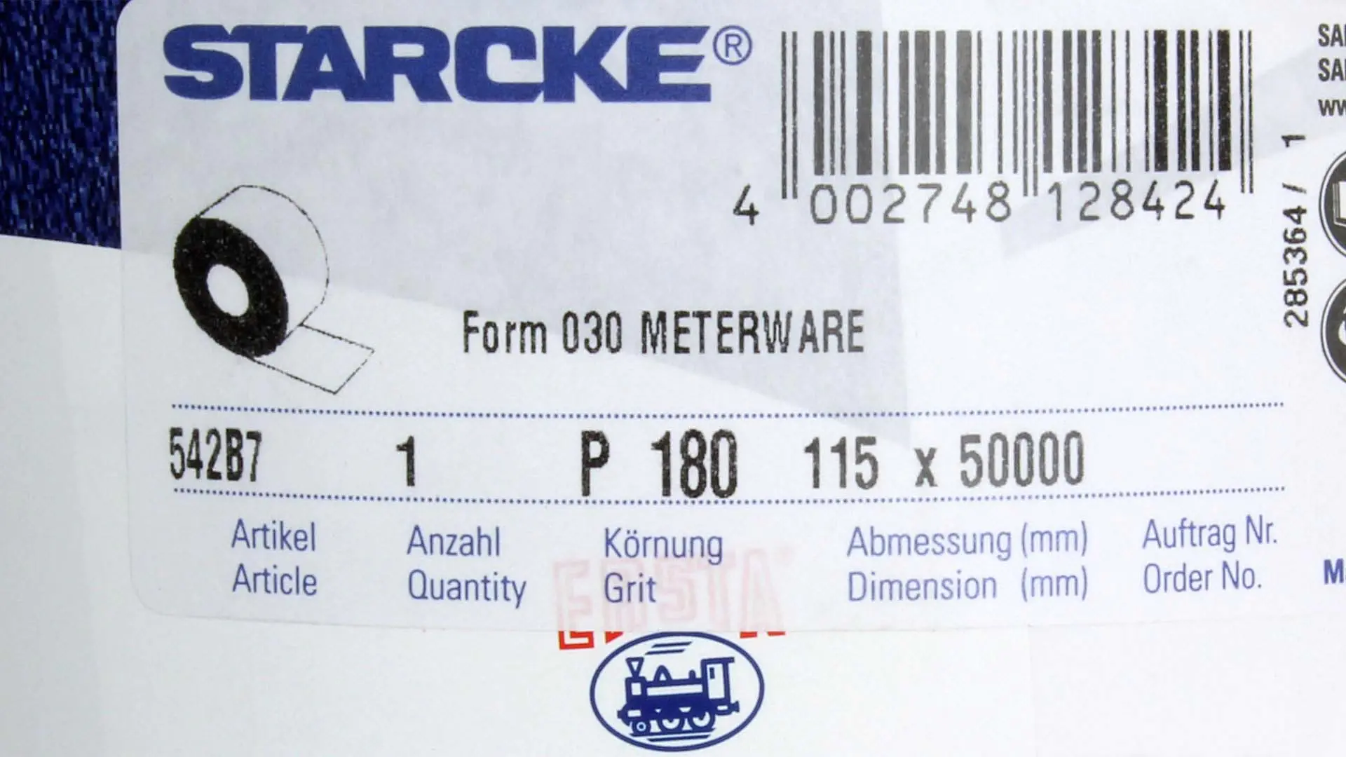 Schleifpapier fuer Holz auf Rolle Breite 115 mm Laenge 50 m P240 Schleifpapier fuer Holz auf Rolle Breite 115 mm Laenge 50 m P240
