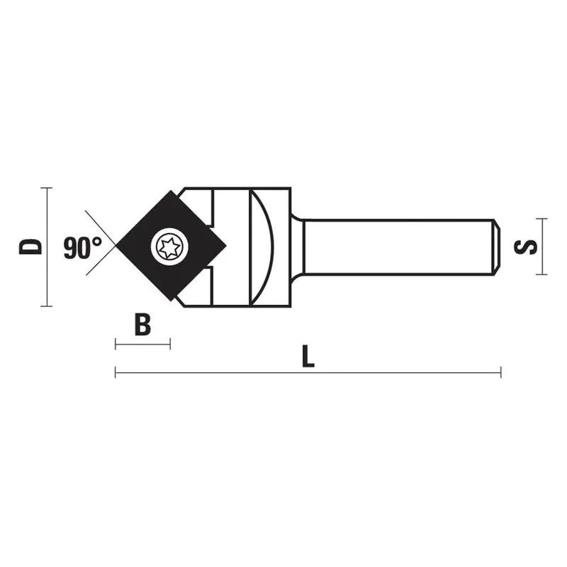 HW Wendeplatten - Schriftfräser Z1 Schaft 12mm SISTEMI