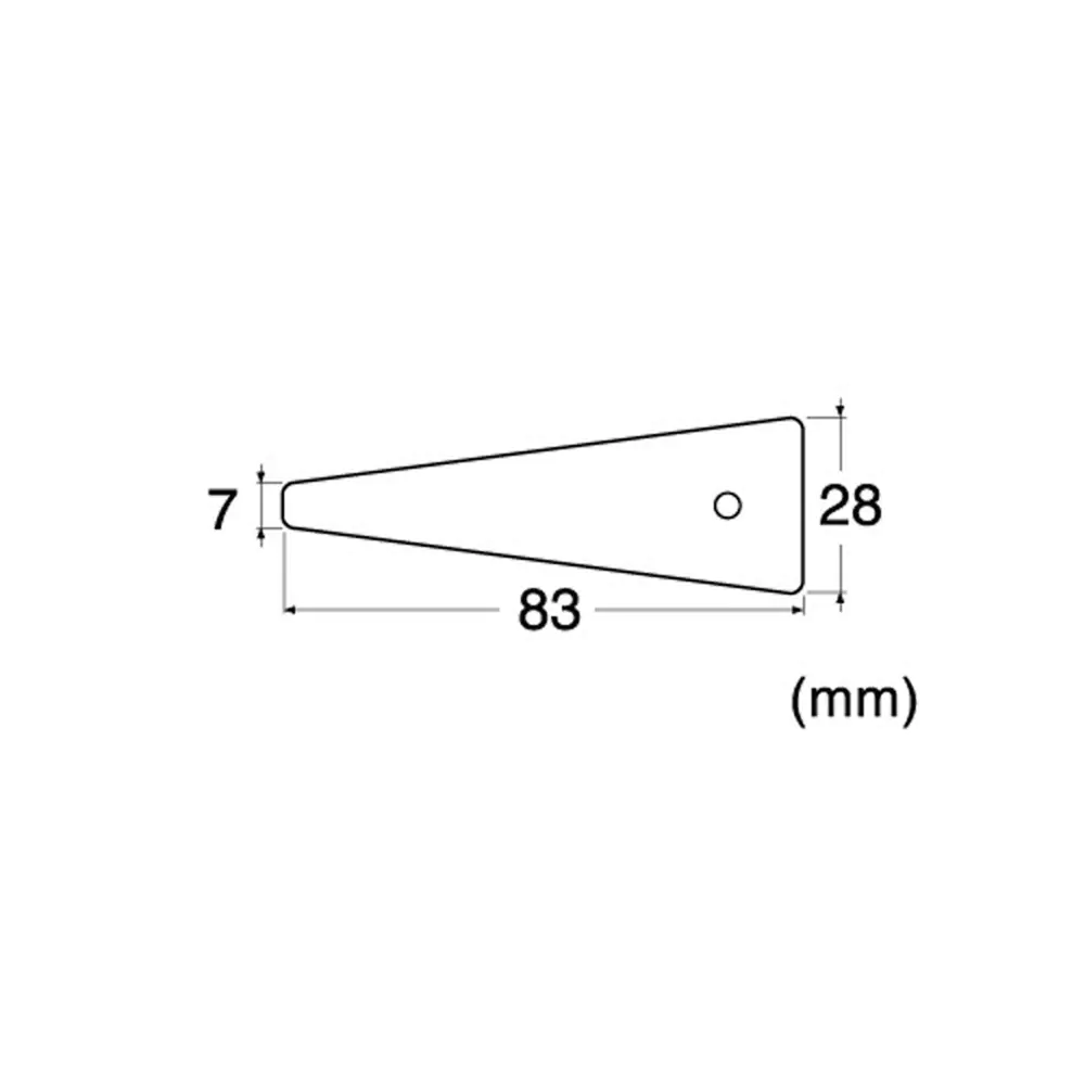 Ersatz-Schleifplatte flach Trapezform 83 x 28 x 7 mm Ersatz-Schleifplatte flach Trapezform 83 x 28 x 7 mm