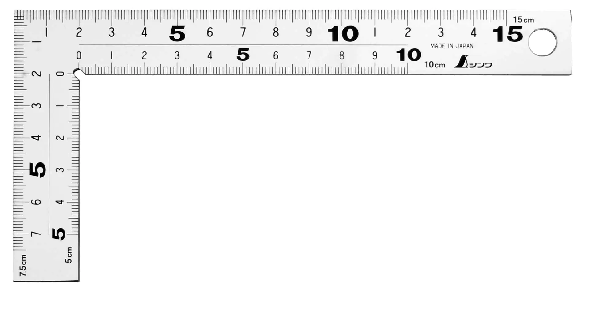 Japanischer Mini-Zimmermannswinkel mit 8 Skalen starr 15 cm SHINWA Japanischer Mini-Zimmermannswinkel mit 8 Skalen starr 15 cm SHINWA