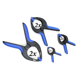Federzwingen-Starter-Set Kunststoff, 8-teilig