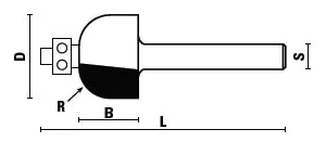Halbhohlkehlfräser